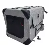 ZOLUX NOMAD M Klappbare Stoff-Haustiertransportbox 70x52x52 cm Grau/Schwarz