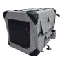 ZOLUX NOMAD L Faltbare Stoff-Haustiertransportbox, Groß, Grau & Schwarz, 91,4x63,5x63,5 cm