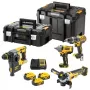 DEWALT DCK428P3T 18V XR 4-teiliges Akku-Kombi-Set mit 3x 5,0 Ah Akkus, Ladegerät und TSTAK-Koffer
