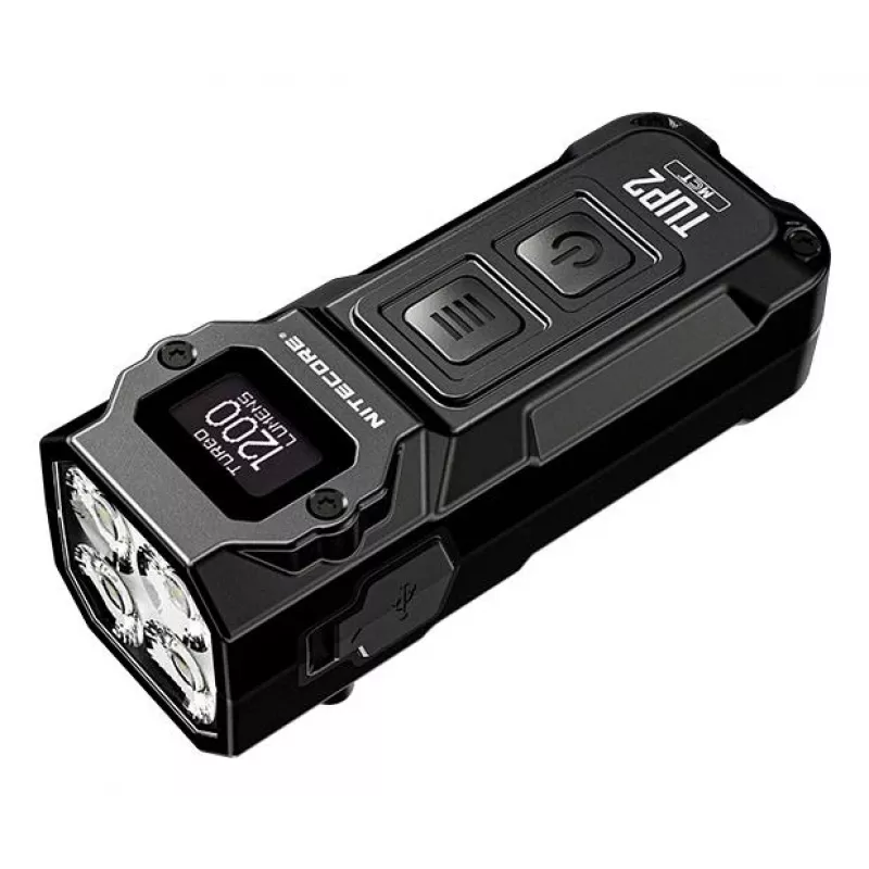 Nitecore TUP2 Schlüsselanhänger-Taschenlampe Schwarz 1200lm USB-C
