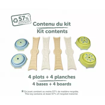 Smoby Life Balance Beam Set für Kinder - 10-teiliger modularer Balancierkurs mit Steinen, Innen/Außen, ab 2 Jahren