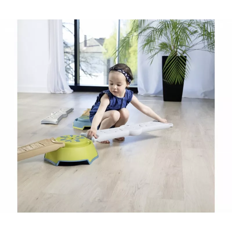 Smoby Life Balance Beam Set für Kinder - 10-teiliger modularer Balancierkurs mit Steinen, Innen/Außen, ab 2 Jahren