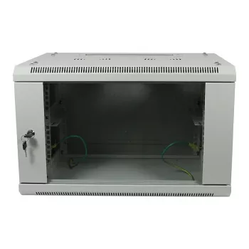 ALLNET 19 inch Wandgehäuse 9U 1-teilig Tiefe 600mm Lichtgrau Flat Pack SMA Serie