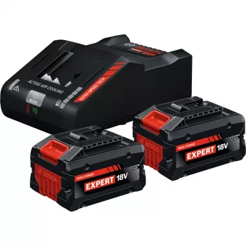 Bosch Expert Starter Set 18V, 2x ProCORE18V 8.0Ah Akkus + GAL 18V-160 C Ladegerät, Schwarz, AMPShare Alliance