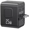 USAMS Reiseadapter 25W 4in1 US/AU/EU/UK Schwarz CC309