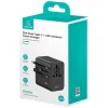 USAMS Reiseadapter 25W 4in1 US/AU/EU/UK Schwarz CC309