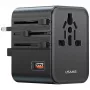 USAMS Reiseadapter 25W 4in1 US/AU/EU/UK Schwarz CC309