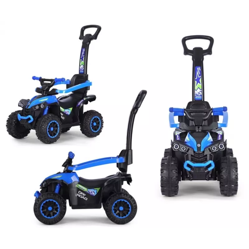 MILLY MALLY Kinderfahrrad mit Schiebestange Wildblau