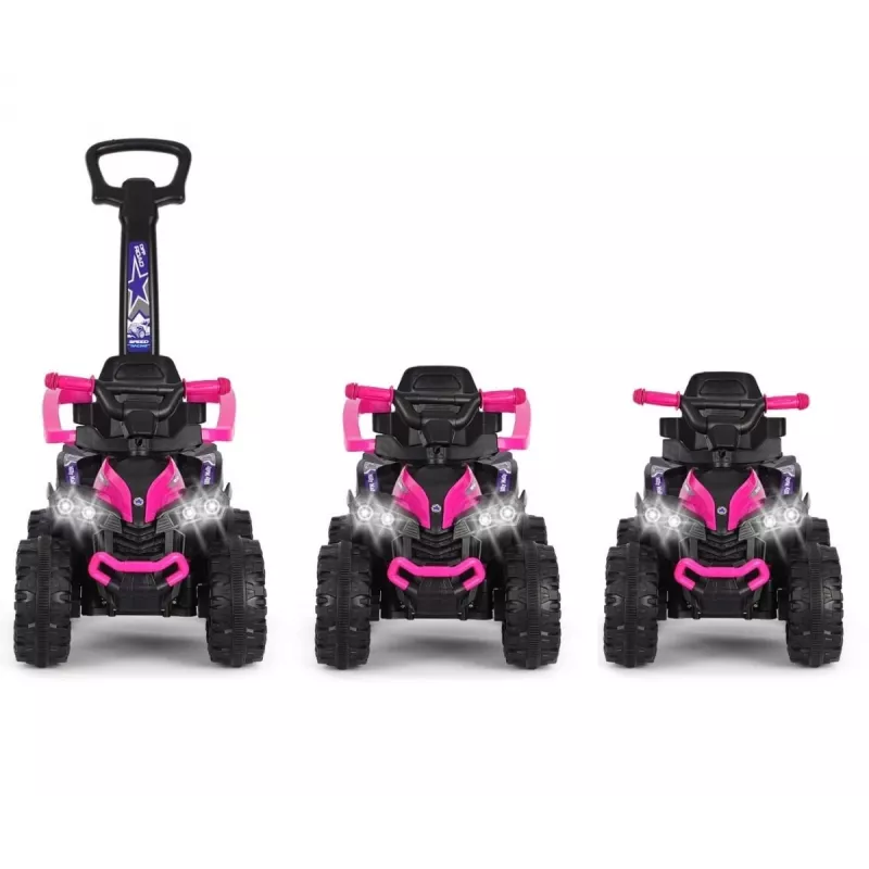 MILLY MALLY Kinderfahrrad mit Schiebestange Wild Pink 12 Zoll