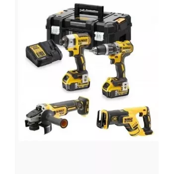 DEWALT DCK440P2T-QW 18V 4-teiliges Akku-Kombi-Set (2x5,0Ah, XR Li-Ion, bürstenlos)