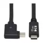 Eaton Tripp Lite Series USB-C Kabel (M/M) - USB 3.2 Gen 2, Thunderbolt 3, 100W PD Laden, Winkelstecker, Schwarz, 1 m (3,3 ft.)