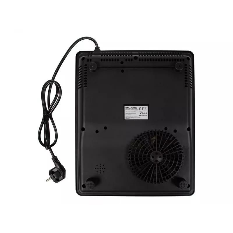 BLOW Induktionskochfeld, Einzelkochzone, verstellbare Kochplatte, 2000W, Schwarz