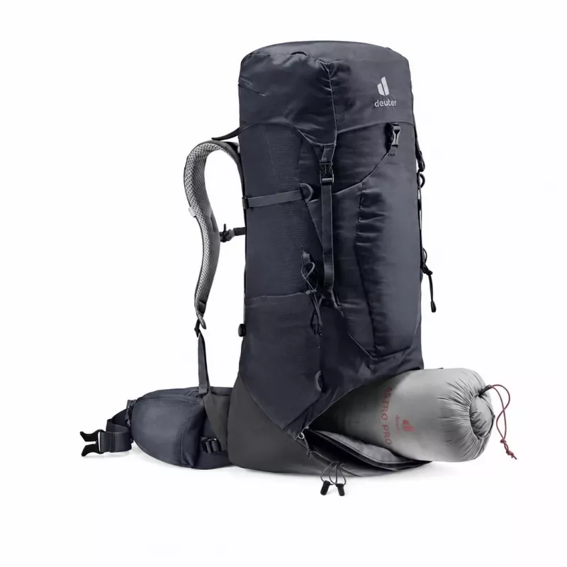 Deuter Aircontact Lite 40+10 Rucksack Schwarz/Grau