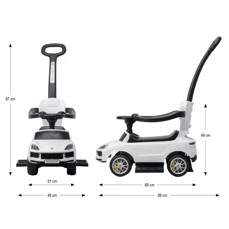 MILLY MALLY Ride-On Push Car Porsche Cayenne White