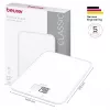 Beurer KS 19 Pure White Digitale Küchenwaage mit Sensortouch-Tasten, 5 kg Kapazität, 1 g Teilung, Tara-Funktion, LCD-Display