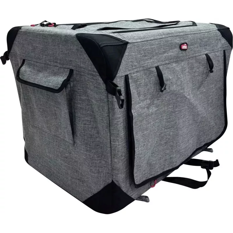 ZOLUX NOMAD S Faltbare Stoff-Haustiertransportbox 42x60x42cm Grau