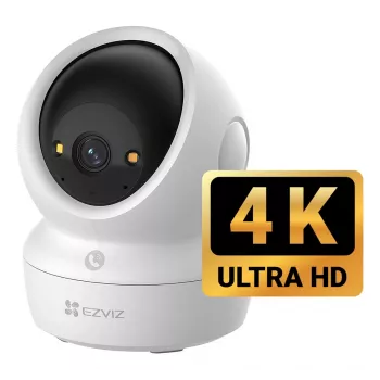 EZVIZ H6c G1 4K Kugel-IP-Überwachungskamera Innen, 4K UHD, 3840x2160, Wi-Fi, Ethernet, Nachtsicht, Zwei-Wege-Audio, KI-Erkennung, Decken-/Wand-/Tischmontage