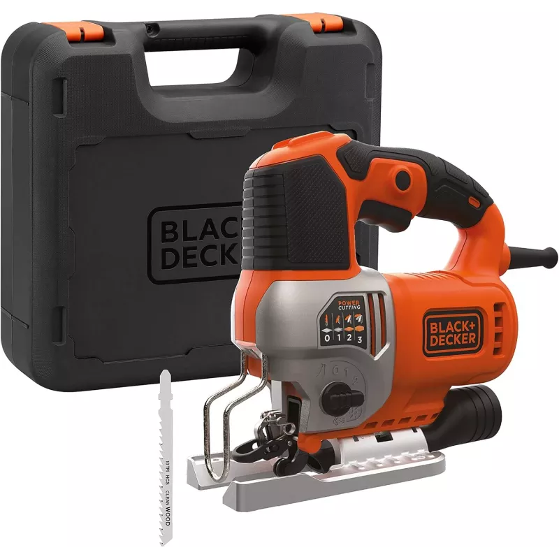 Black & Decker BES610K-QS 650W Pendelhubstichsäge im Koffer