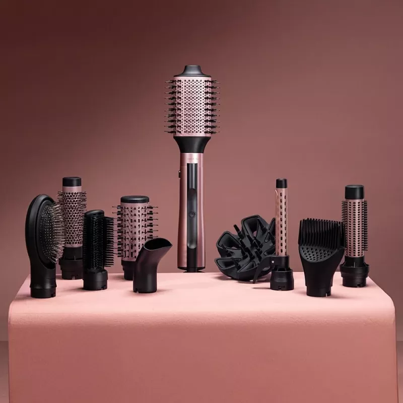 Cecotec CeramicCare 10in1 AirBrush Hot Air Brush 1200W Schwarz/Rosa