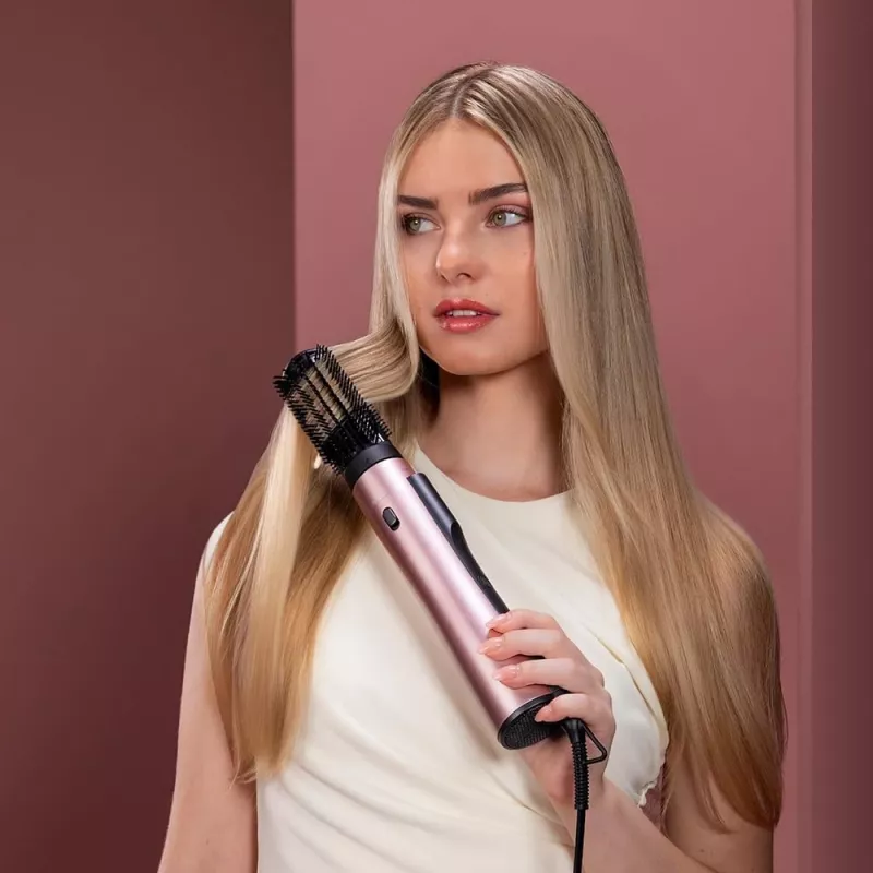 Cecotec CeramicCare 10in1 AirBrush Hot Air Brush 1200W Schwarz/Rosa