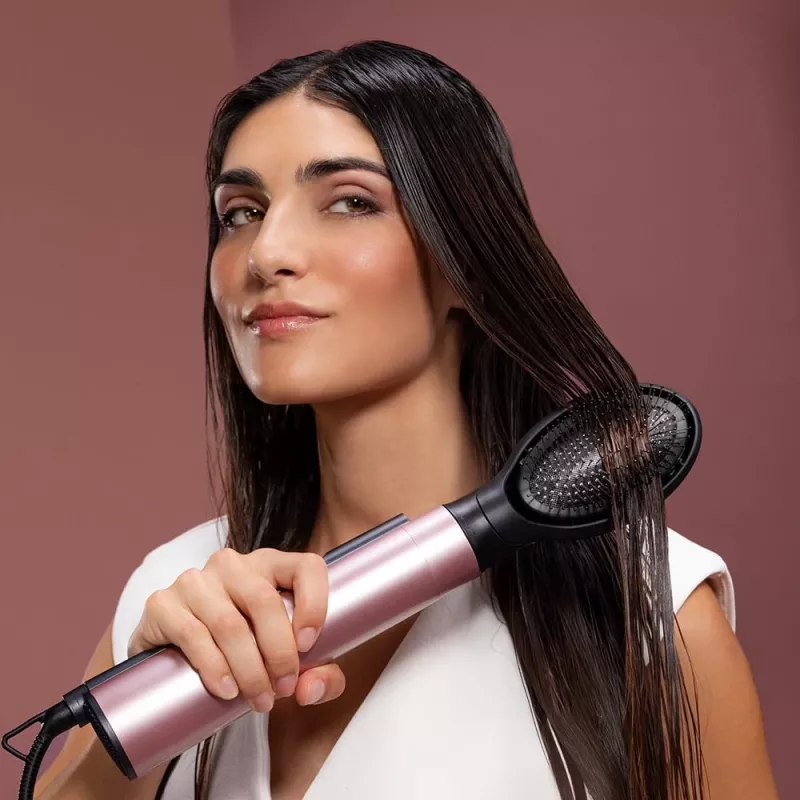 Cecotec CeramicCare 10in1 AirBrush Hot Air Brush 1200W Schwarz/Rosa