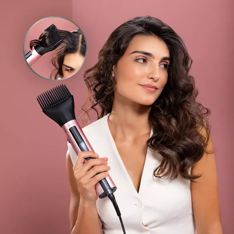 Cecotec CeramicCare 10in1 AirBrush Hot Air Brush 1200W Schwarz/Rosa