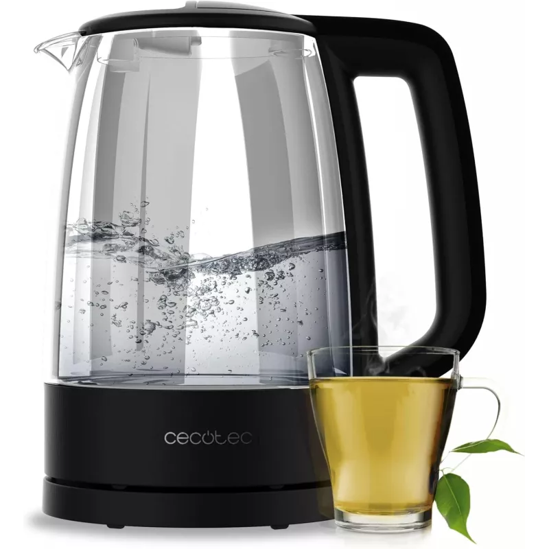 Cecotec ThermoSense 320 Clear Wasserkocher 2200 W 1,7 L Glas Schwarz/Transparent