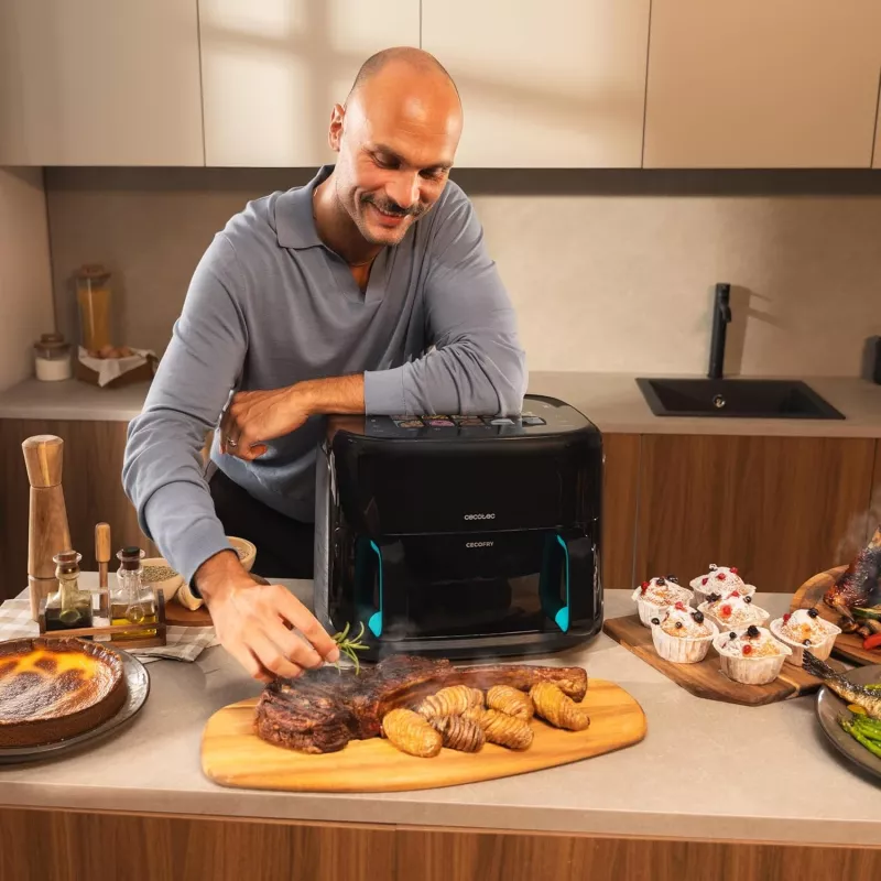 Cecotec Cecofry&Grill Smokin'Prime 11000 Doppel-Heißluftfritteuse 11L 2800W Schwarz