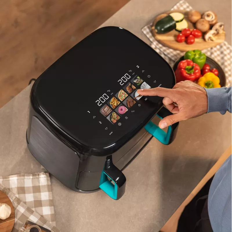Cecotec Cecofry&Grill Smokin'Prime 11000 Doppel-Heißluftfritteuse 11L 2800W Schwarz