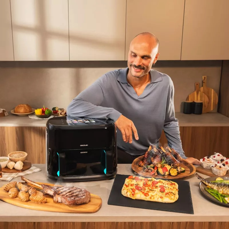 Cecotec Cecofry&Grill Smokin'Prime 11000 Doppel-Heißluftfritteuse 11L 2800W Schwarz