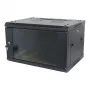 ALLNET 19 Zoll Wandgehäuse 18U 1-teilig Tiefe 450mm Schwarz SMA-Serie Flat Pack