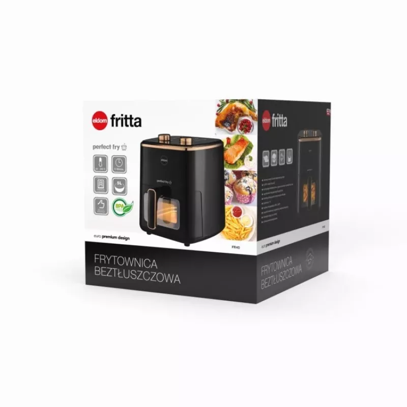 ELDOM FR45 FRITELO 1500 W Fettfreie Fritteuse, Schwarz