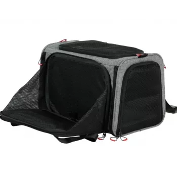 ZOLUX NOMAD L Expandable Pet Carrier 48×30.8×30.5 cm Grau/Schwarz