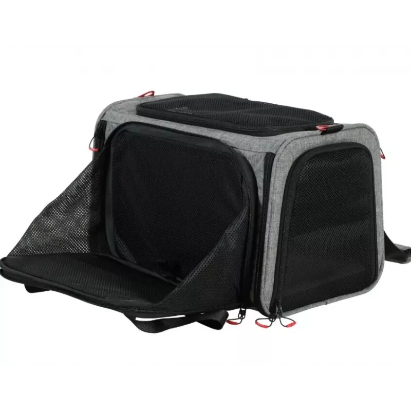 ZOLUX NOMAD L Expandable Pet Carrier 48×30.8×30.5 cm Grau/Schwarz