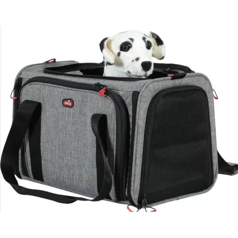 ZOLUX NOMAD L Expandable Pet Carrier 48×30.8×30.5 cm Grau/Schwarz