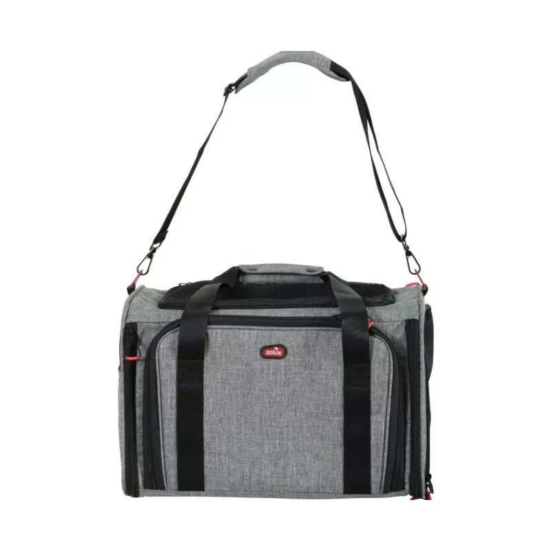 ZOLUX NOMAD L Expandable Pet Carrier 48×30.8×30.5 cm Grau/Schwarz
