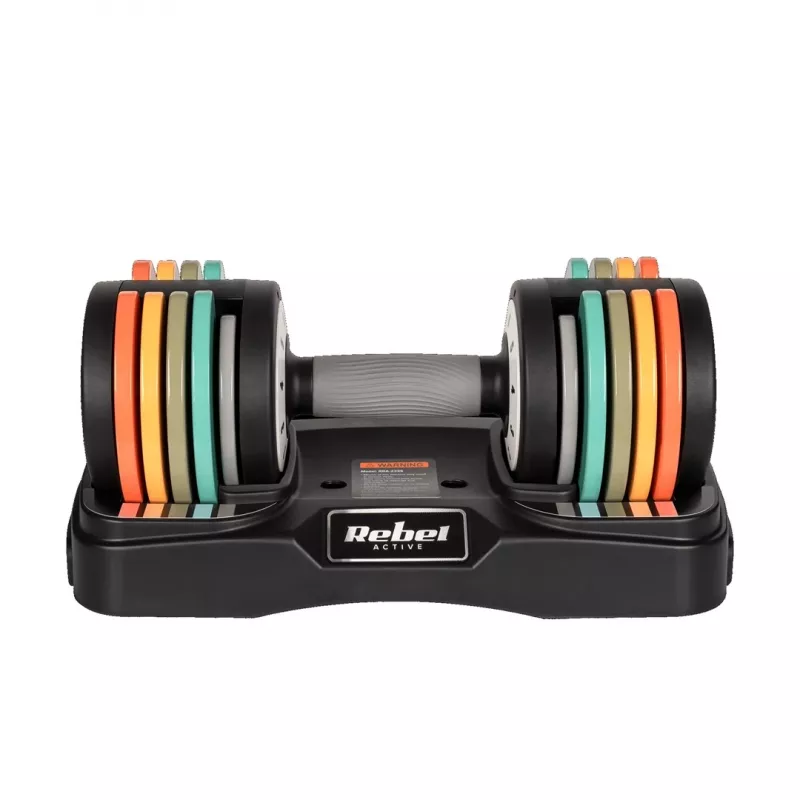 REBEL ACTIVE Automatic Cast Iron Dumbbells 2x10kg RBA2335