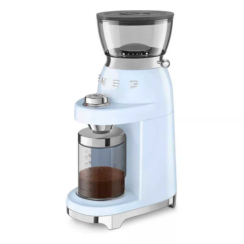 Smeg CGF03PBEU Kaffeemühle, 15 Mahlgradeinstellungen, 240 g Bohnenkapazität, 150 W, Pastellblau
