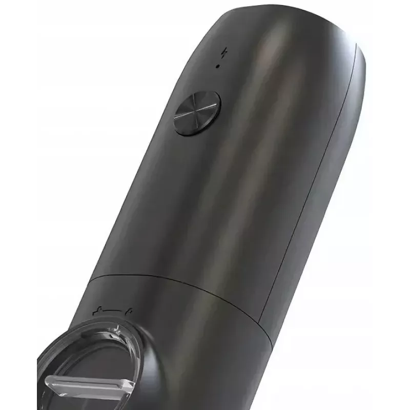 PROMIS MP35X2 Elektrisches Salz- und Pfeffermühlen-Set mit Ständer, Edelstahl/Silber, 2x 220 mm, Keramikmahlwerk, batteriebetrieben, LED-Licht