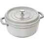 ZWILLING STAUB La Cocotte 5,25 L Runde Gusseisen-Kasserolle, 26 cm, Weißer Trüffel