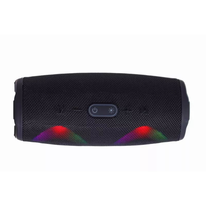 Gembird SPK-BT-LED-02 Tragbarer Bluetooth-Party-Lautsprecher, 10 W, Schwarz