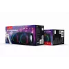 Gembird SPK-BT-LED-02 Tragbarer Bluetooth-Party-Lautsprecher, 10 W, Schwarz