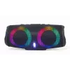Gembird SPK-BT-LED-02 Tragbarer Bluetooth-Party-Lautsprecher, 10 W, Schwarz