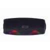 Gembird SPK-BT-LED-02 Tragbarer Bluetooth-Party-Lautsprecher, 10 W, Schwarz
