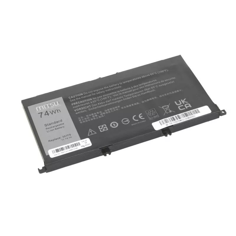 MITSU Akku Dell Inspiron 357F9 5577 7557 6600mAh 14,8V Li-Ion