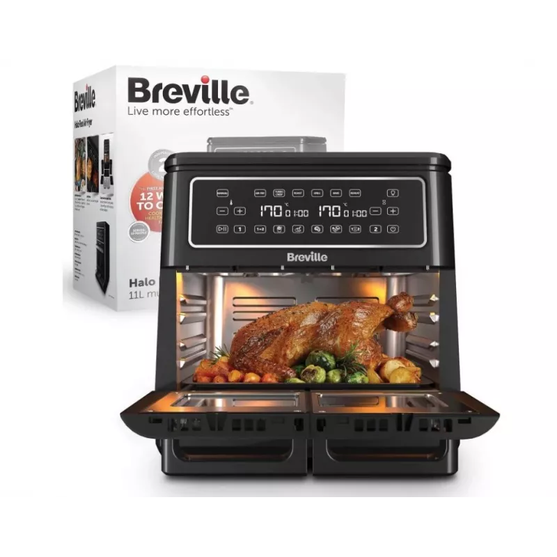 Breville VDF130X Heißluftfritteuse, 5,5 l, 1700 W, Schwarz