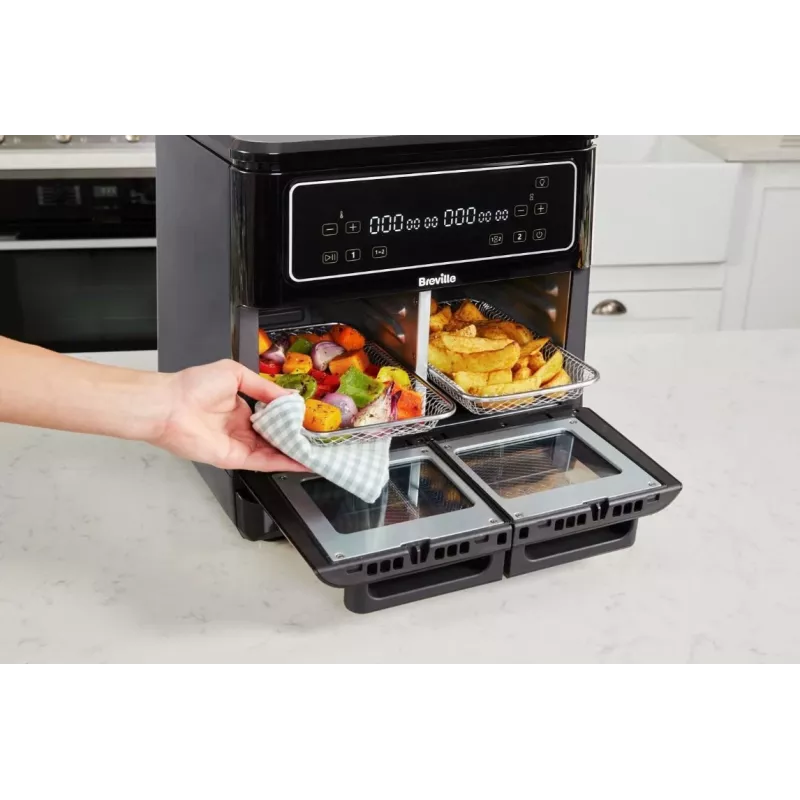 Breville VDF130X Heißluftfritteuse, 5,5 l, 1700 W, Schwarz