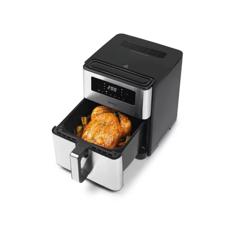 Breville VDF131X Heißluftfritteuse, 1,25 kg, 1400 W, Schwarz/Silber