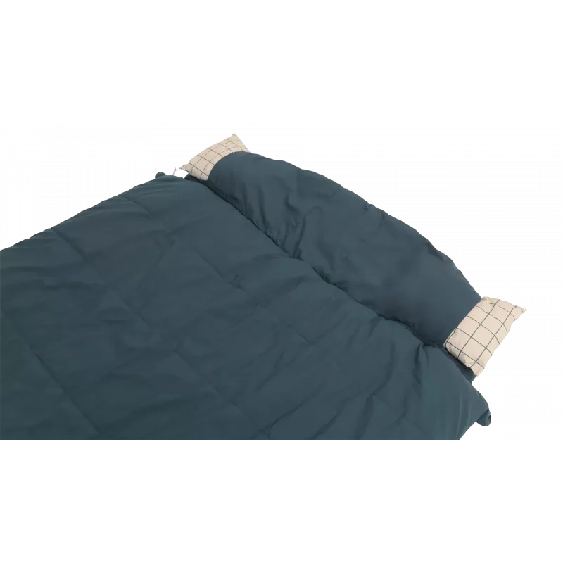 Outwell Camper Lux Double Blue Schlafsack 235x150 cm -16 bis 5 °C Reißverschluss beidseitig