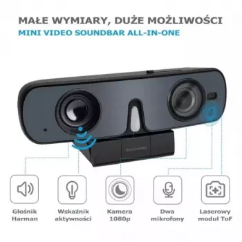 ROCWARE RC08P Kamera, Schwarz, USB, 1080i/720p, eingebautes Mikrofon